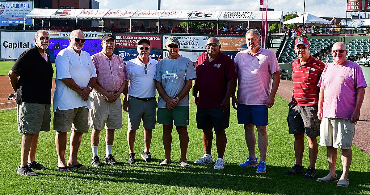 Hall of Fame board on field